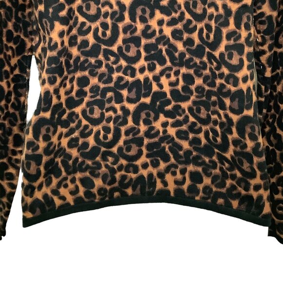 NWT Colour Works Animal Print Sweater with black beading Size: Medium - Picture 7 of 10